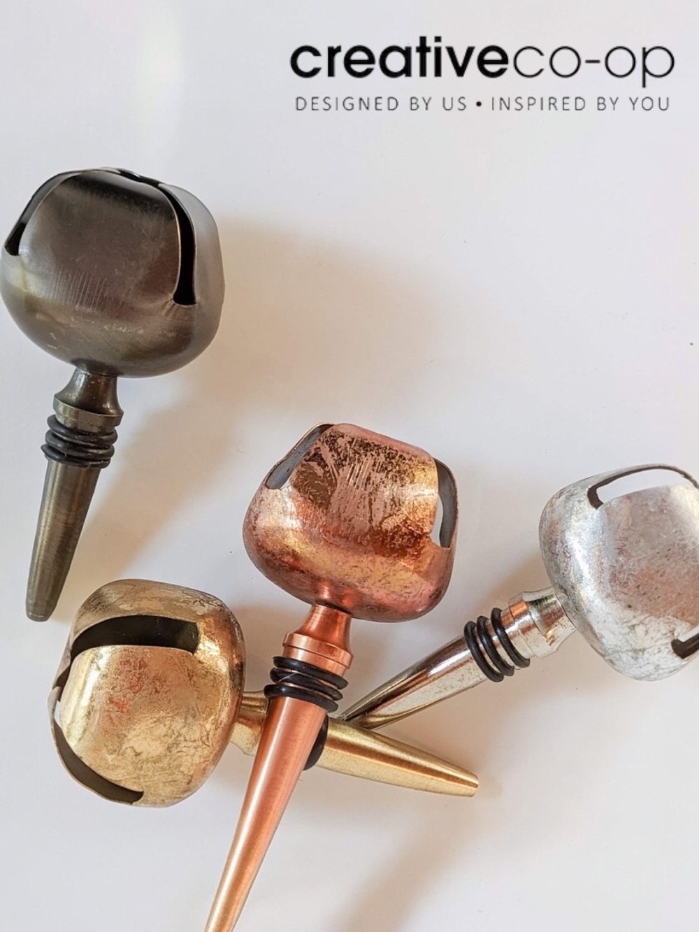 Creative Co-Op Jingle Bell Wine Stopper